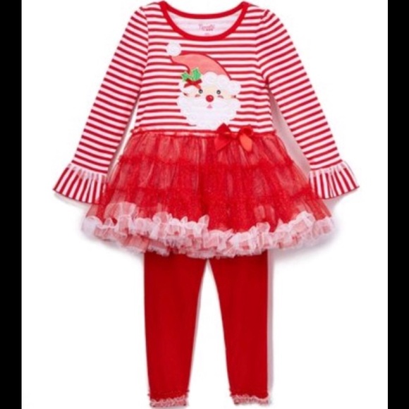 🚨Final Sale🚨!! Santa Christmas 2pc Outfit Size 2T - Picture 2 of 4